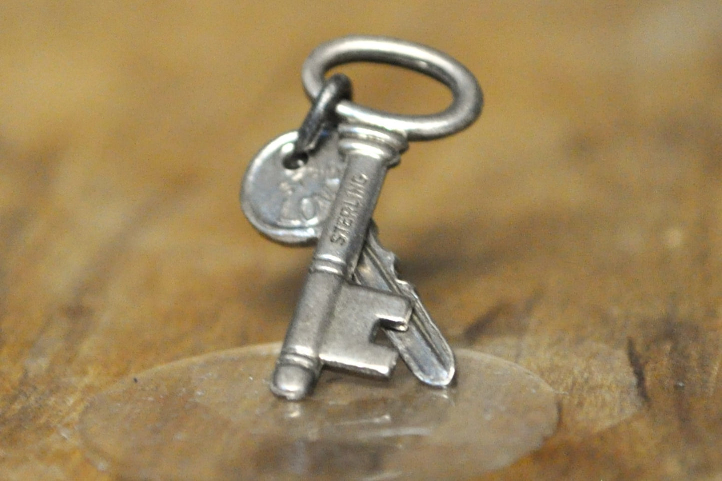 Small Key to Success Pendant  - Stamped and Tested Sterling Silver - Idiom Jewelry