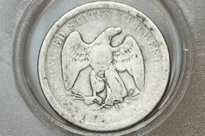 1875-S 20 Cent Piece - Good+, Rare US Coin Type, Only 3 Years Minted - 1875 Silver Twenty Cent Coin