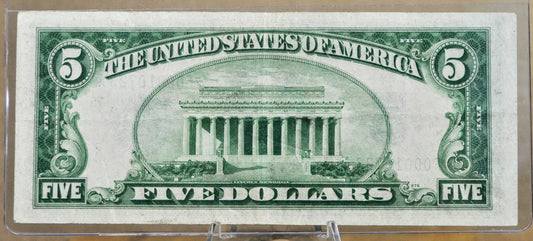 1934-A Silver Certificate 5 Dollar Low Serial Number Note - F00010723A - 1934 Five Dollar Silver Certificate Very Low Serial - Fr#1651