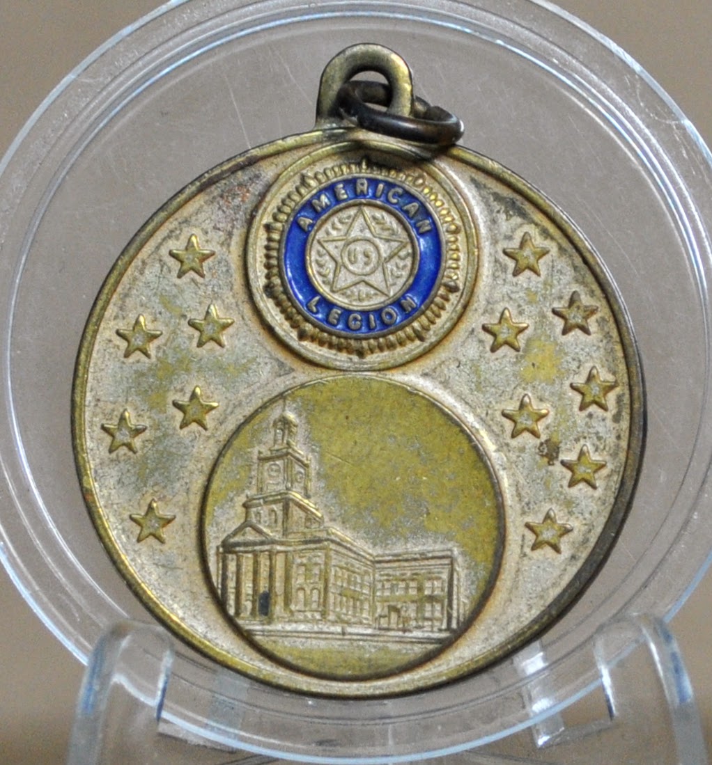 1955 American Legion Dept. of NH Dover Convention Medal Token - Centennial 1855-1955 - Vintage Dover New Hampshire American Legion Pendant