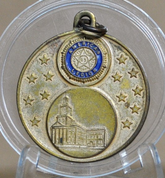 1955 American Legion Dept. of NH Dover Convention Medal Token - Centennial 1855-1955 - Vintage Dover New Hampshire American Legion Pendant