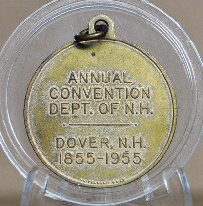 1955 American Legion Dept. of NH Dover Convention Medal Token - Centennial 1855-1955 - Vintage Dover New Hampshire American Legion Pendant