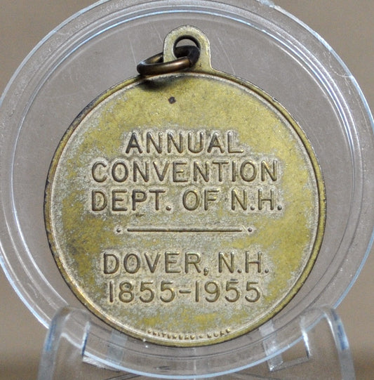 1955 American Legion Dept. of NH Dover Convention Medal Token - Centennial 1855-1955 - Vintage Dover New Hampshire American Legion Pendant
