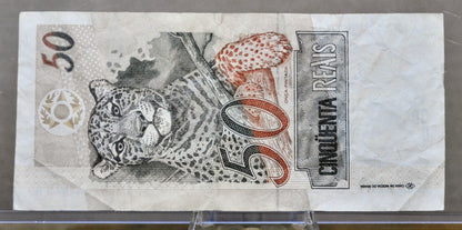 1994/95 (N.D.) Banco Central do Brasil 50 Reais Note - Signature 37, Series A3761 - Rare 1994 Brazilian Fifty Reais Note - P#246f