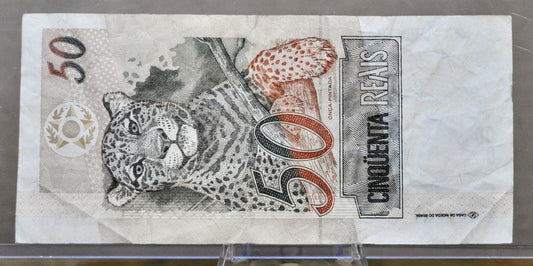 1994/95 (N.D.) Banco Central do Brasil 50 Reais Note - Signature 37, Series A3761 - Rare 1994 Brazilian Fifty Reais Note - P#246f