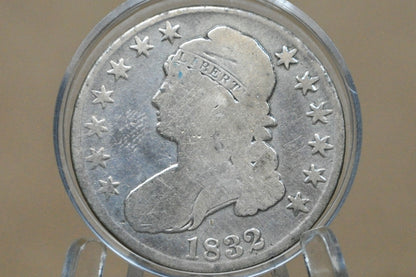 1832 Capped Bust Half Dollar - G/VG - 1832 Half Dollar US Half Dollar 1832 Silver Half Dollar