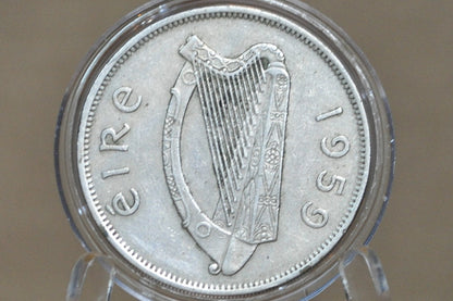1959 Irish Half Crown - Great Condition - Few ever made! 1959 1/2 Crown Ireland