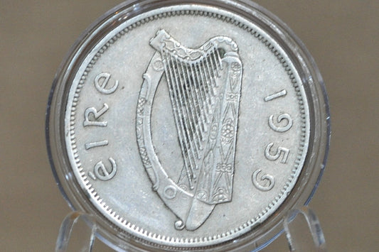 1959 Irish Half Crown - Great Condition - Few ever made! 1959 1/2 Crown Ireland