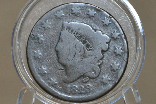 1823 Large Cent - 1823/2 Variety - Good+, Very Rare Date - 1823 US 1 Cent 1823 Large Cent - Matron Head 1816 to 1835