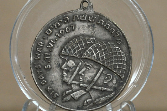 1967 Six-Day War Medallion - Israel and Jerusalem 6 Days War Pendant - 1967 Wailing Wall Reverse