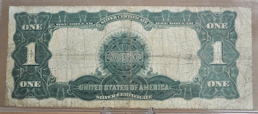 1899 1 Dollar Silver Cert. Black Eagle Fr#236, Mule Note - VG+ Grade / Condition - Rare Note Type / Horseblanket Note - 1899 Mule Note