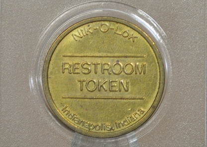 Nik-O-Lok Restroom Token Indianapolis, Indiana - Restroom Token From Nik-O-Lok Indianapolis