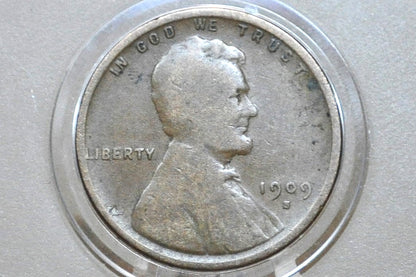 1909-S VDB Lincoln Wheat Penny - VG10, Strong Reverse Details - The Key Date - 1909S VDB Wheat Cent