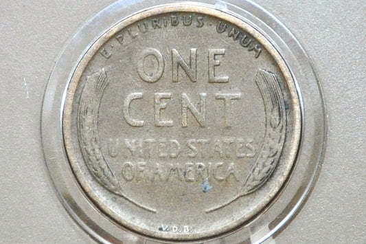 1909-S VDB Lincoln Wheat Penny - VG10, Strong Reverse Details - The Key Date - 1909S VDB Wheat Cent
