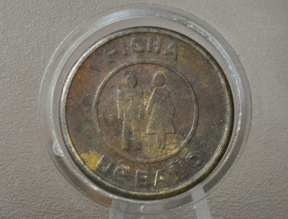 Restroom Token/ Ficha De Bano - Antique Restroom Token - Vintage Bathroom Token