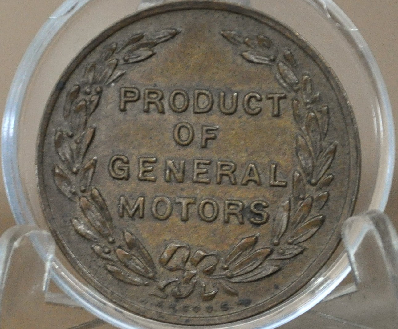 Pontiac Chief of the Sixes Advertising Token - Vintage GM Pontiac Chief of Sixes Brass Collectible