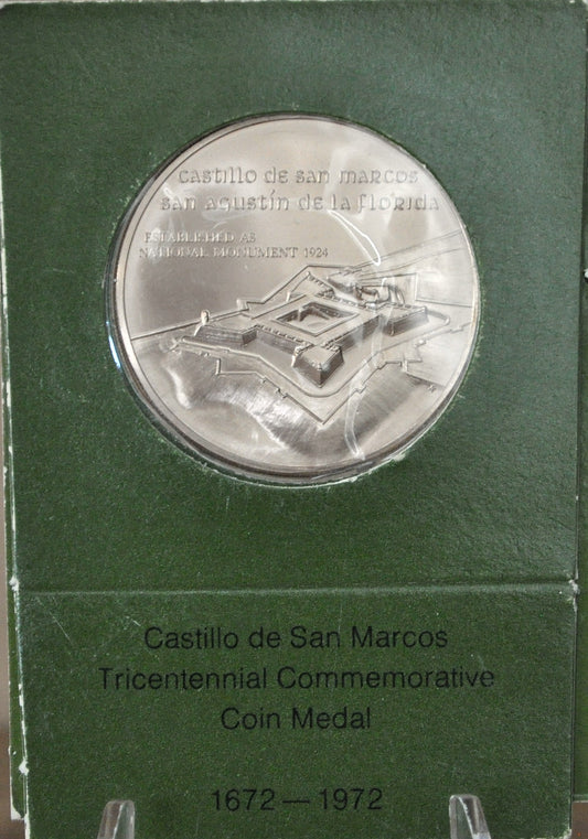 Saint Augustine, Florida, Castillo De San Marcos Tricentennial Token - Commemorative Tricentennial St Augustine, FL Castillo De San Marcos 1672-1972