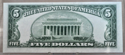 1950-A US 5 Dollar Fancy Serial Number Note - 65323222 - Philadelphia (C) Issue - 1950A Five Dollar Federal Reserve Note - Fr.1962-C