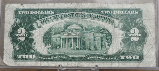 1953 STAR Red Seal 2 Dollar Low Serial Number Note - VG (Very Good) Grade - 00746386 - 1953 Two Dollar U.S. Star Note - Fr#1509*