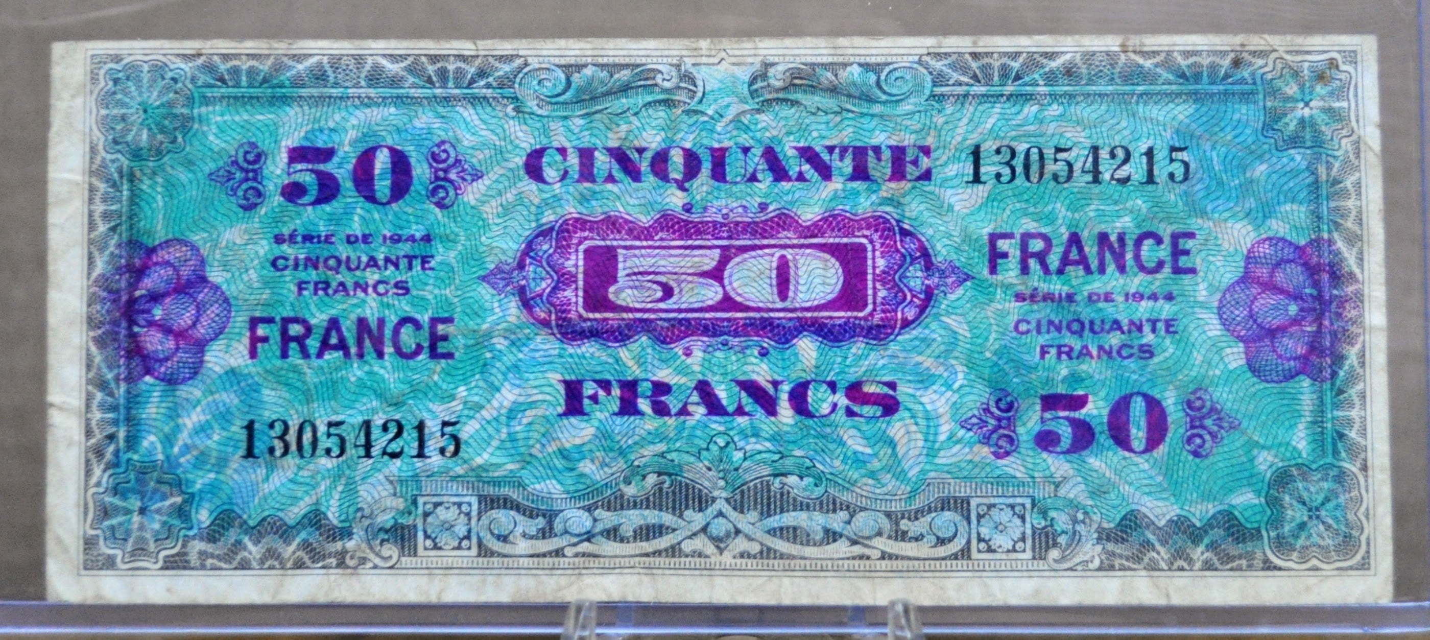 1944 France Allied Military 50 Franc Note - 2nd Issue - No Series Numb ...
