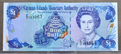1998 Cayman Islands Monetary Authority 1 Dollar Note - Choose by Prefix - 1998 British Cayman Islands One Dollar Note - P#21a P#21b