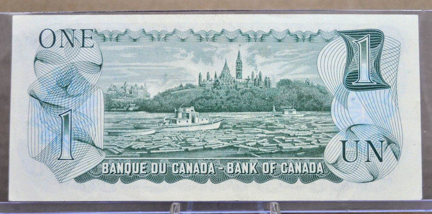 1973 Canadian 1 Dollar Banknote - Crow / Bouey Signatures - Uncirculated (UNC) - 1973 Banque Du Canada One Dollar Note - P#85c