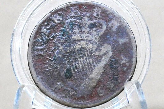 1769 Irish Halfpenny - 1700's Colonial Era Coin - Cláirseach Design (Celtic Harp) - Awesome Piece of History!