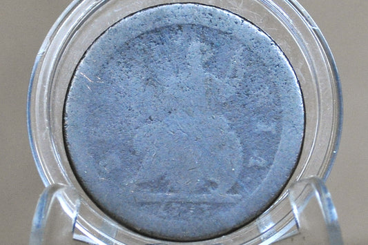 1723 UK Shilling - Great Details / Overall Condition - 1723 Great Britain Farthing - Copper Quarter Penny 1723