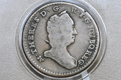 1740-1780 Austrian 1/2 Kreuzer - Maria Theresia - Great Condition - Cool 1700's Coin