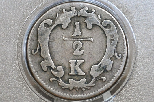 1740-1780 Austrian 1/2 Kreuzer - Maria Theresia - Great Condition - Cool 1700's Coin