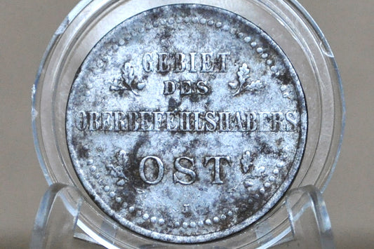 WWI Era Occupied Territories 3 Kopeks 1916J German Empire 3 Kopeks, J Mint Mark - Great Condition - German Empire 3 Kopeks - Beautiful Condition - Ober Ost Issue -