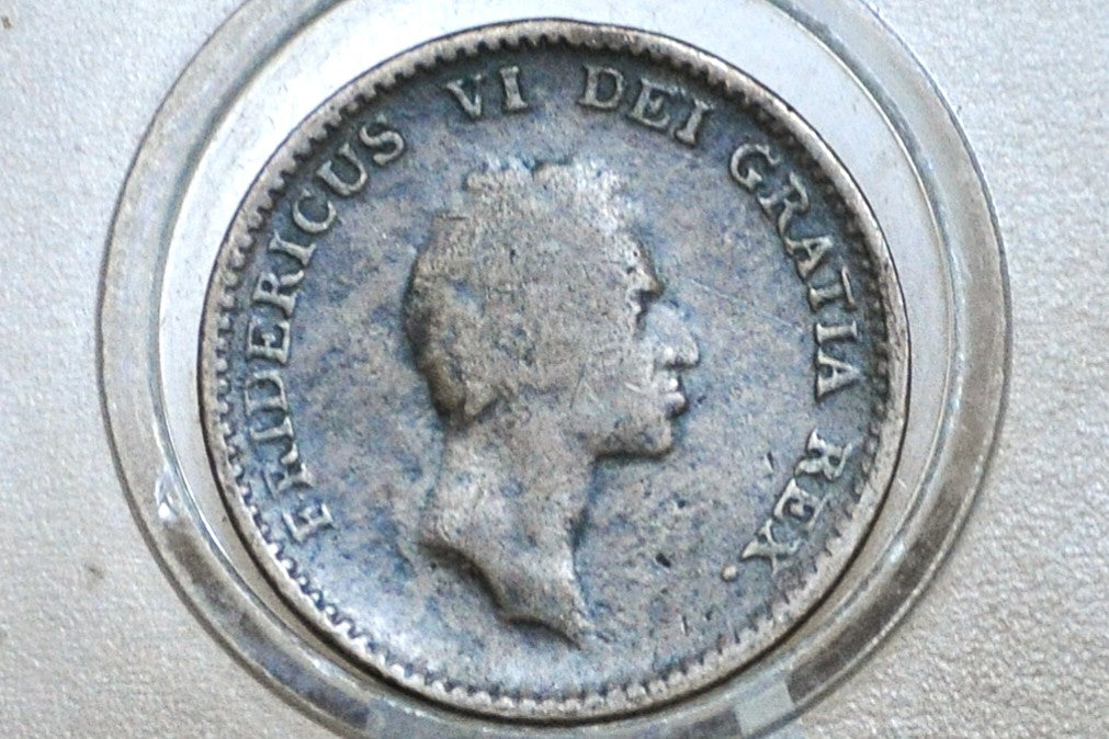 1813 Denmark 1 Rigsbankskilling - 1 Skilling 1813 Great Condition - Old Danish Coin