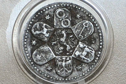 1918 Hesse District of Heppenheim 1 Pfennig - Great Condition - German City Coinage - WWI Emergency Coinage -