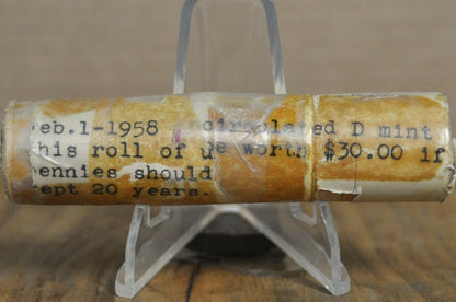 1958-D Lincoln Penny Roll Circulated 50 Pc - Roll of Lincoln Pennies 1958-D 50 Pennies