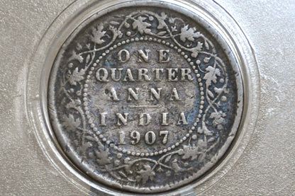 India 1/4 Anna 1907 - British India One Quarter Anna