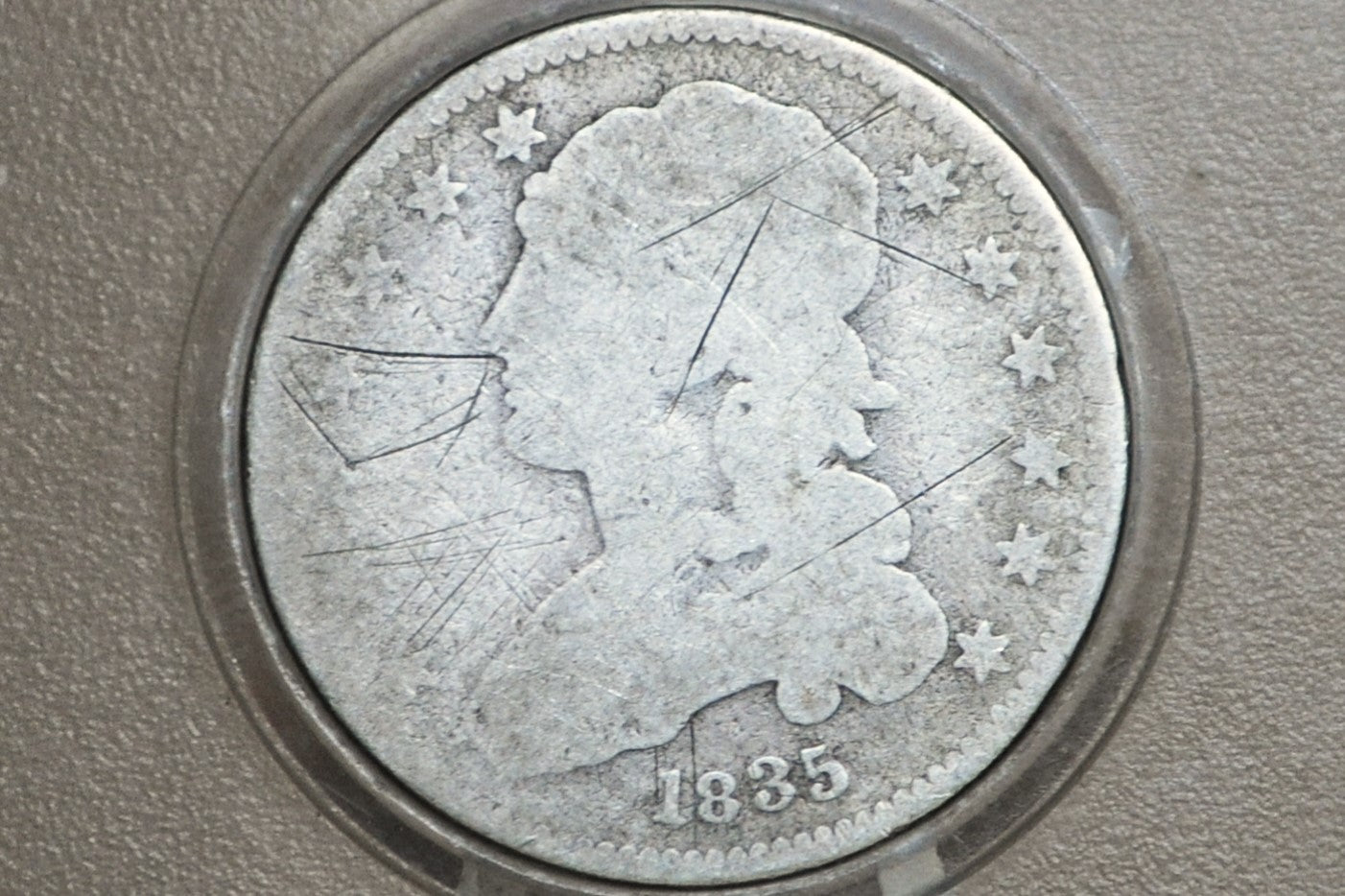 1835 Capped Bust Quarter - AG Detail - 1835 US Quarter 1835 - Early American Coin; Rare Coin Type, Few ever Made