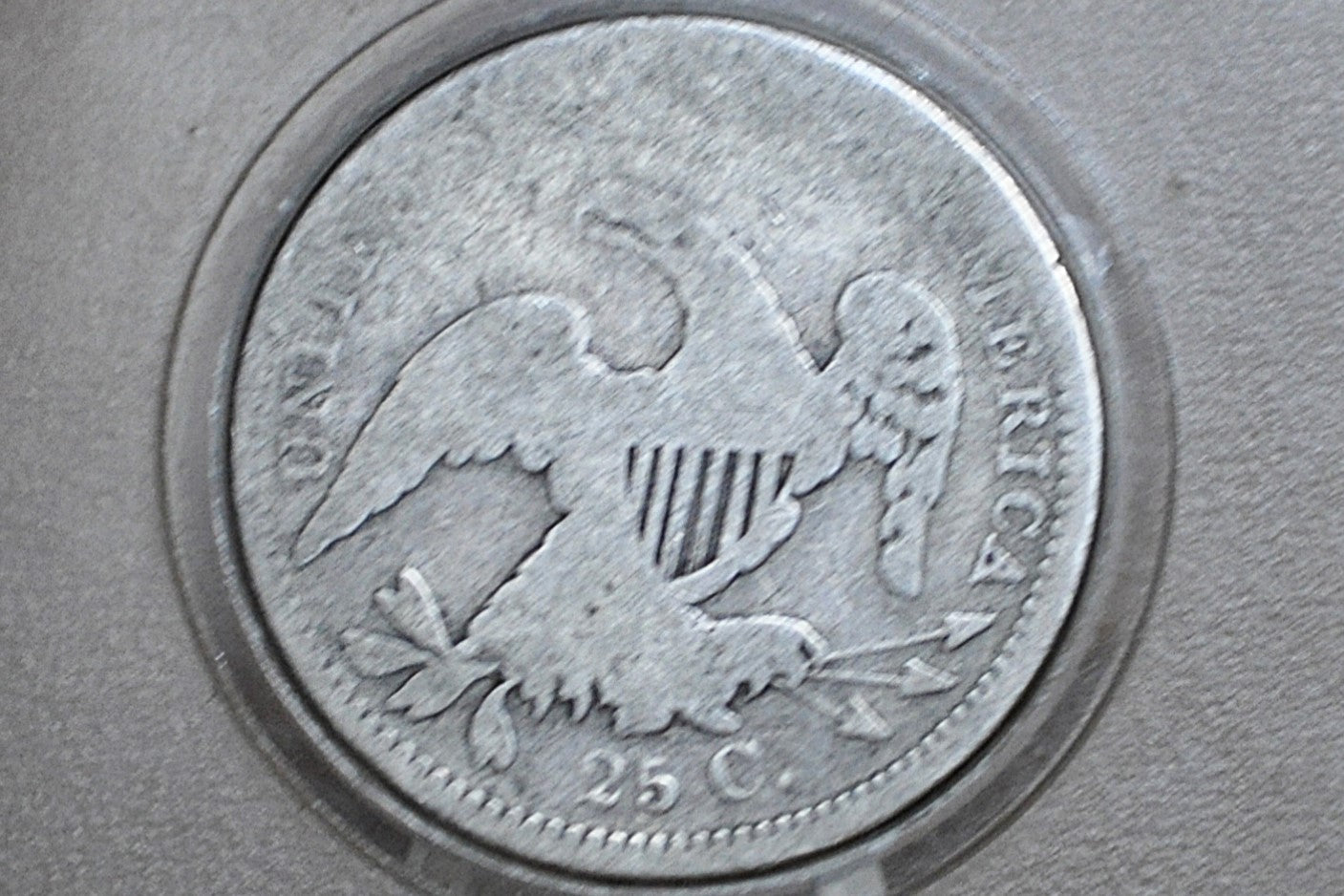 1835 Capped Bust Quarter - AG Detail - 1835 US Quarter 1835 - Early American Coin; Rare Coin Type, Few ever Made