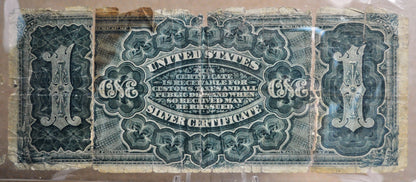 1886 1 Dollar Silver Certificate Martha Washington Note - Good (G), Torn - First Issue - Rare 1886 One Dollar Washington Note - Fr.215