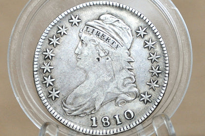 1810 Capped Bust Half Dollar - VF - 1810 Half Dollar US Half Dollar 1810, Rare Early Half, Low Mintage, Great Detail