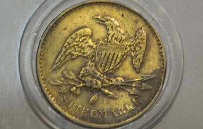 1800s Liberty Spiel Marke/Play Money - Antique Liberty & Eagle German Spiel Marke