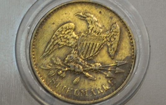 1800s Liberty Spiel Marke/Play Money - Antique Liberty & Eagle German Spiel Marke