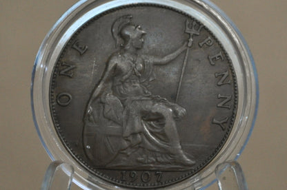 Antique Display Coin One Penny 1907 - 1907 One Penny Play Money/Display Coinage