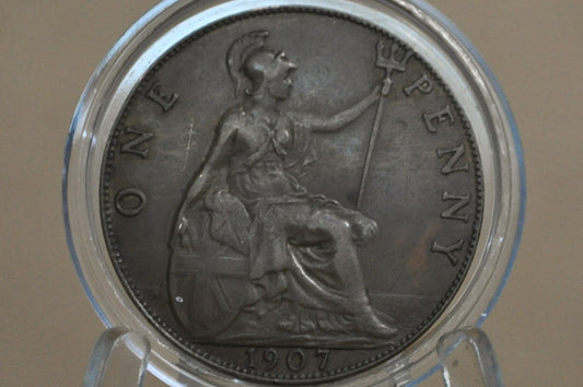 Antique Display Coin One Penny 1907 - 1907 One Penny Play Money/Display Coinage