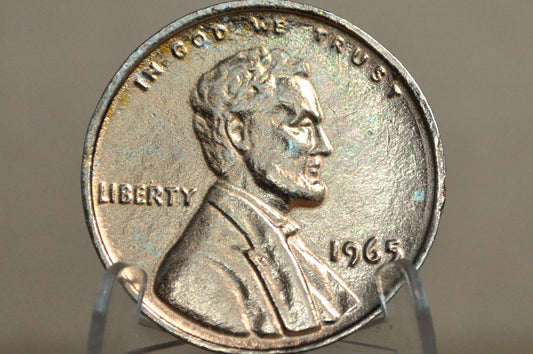 1965 Oversized Copper Round Lincoln Penny - 1965 Lincoln Penny Large Paper Weight