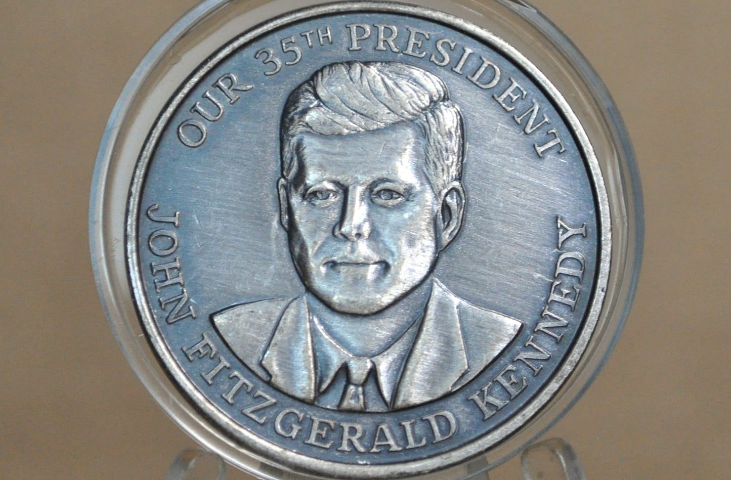 John F Kennedy 35th President Commemorative Medallion - JFK Inaugural Address Medal