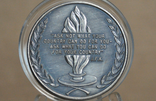 John F Kennedy 35th President Commemorative Medallion - JFK Inaugural Address Medal