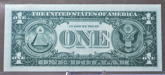 1963-B Federal Reserve 1 Dollar Fancy Serial Note - Richmond (E) Issue - Rarer Barr Signature - 1963B One Dollar Green Seal Note - Fr#1902-E