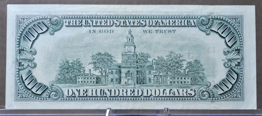 1990 US 100 Dollar Low Serial Number Star Note - 00449508 - Kansas City (J) Issue - 1990 One Hundred Dollar Star Note - Fr#2173-J*