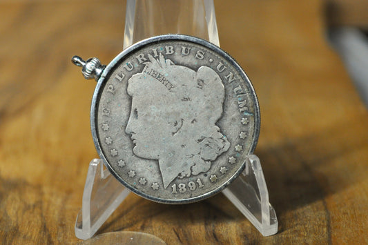 1891 O Morgan Silver Dollar Necklace Pendant - New Orleans Mint - 1891 O Morgan Dollar - 1891 O Morgan Silver - Coin Jewelry