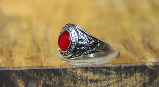 Vintage Newburyport High School Class Ring Charm - Stamped and Tested Sterling Silver - Newburyport Clippers Class Ring Charm - Class Ring Necklace Charm